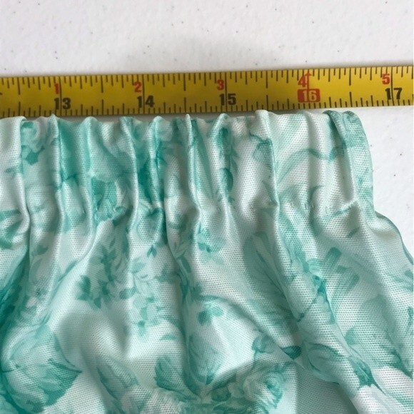 Vintage Pablo Collection Two Piece Skirt Jacket Top Mint Green Floral Women 12 - Picture 15 of 16